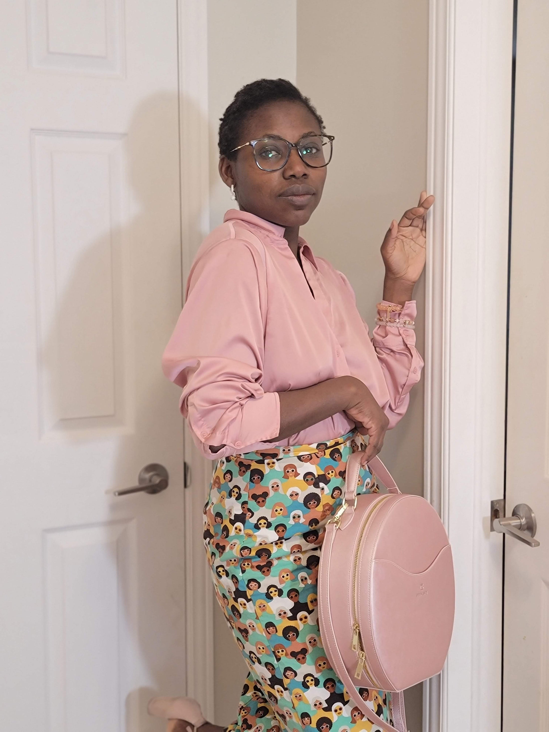 3-in-1 Recycled Vegan Leather Round Bag