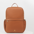 Load image into Gallery viewer, Audace Brown 3-in-1 Recycled Vegan Leather Backpack