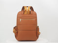 Load image into Gallery viewer, Audace Brown 3-in-1 Recycled Vegan Leather Backpack
