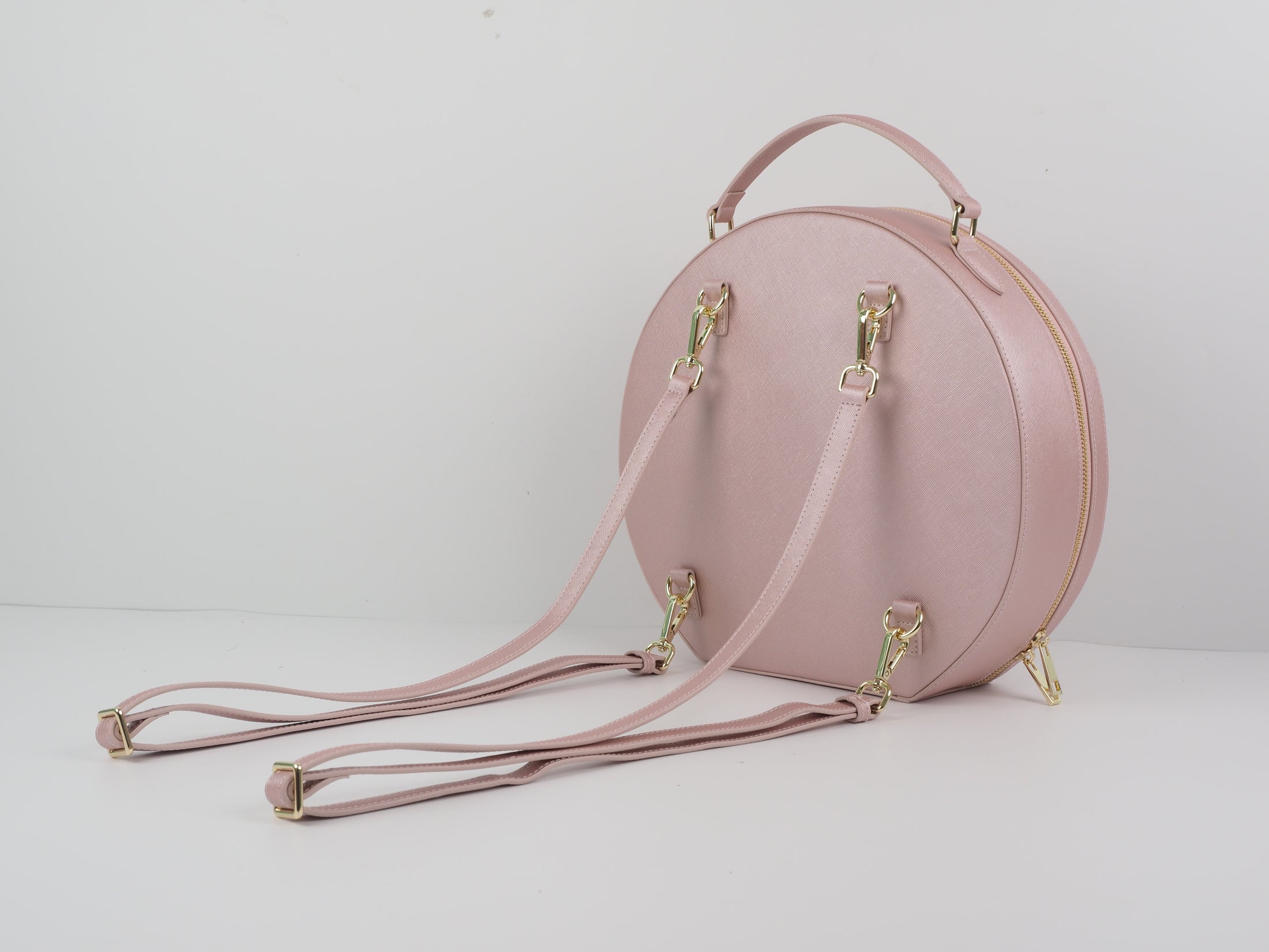 3-in-1 Recycled Vegan Leather Round Bag