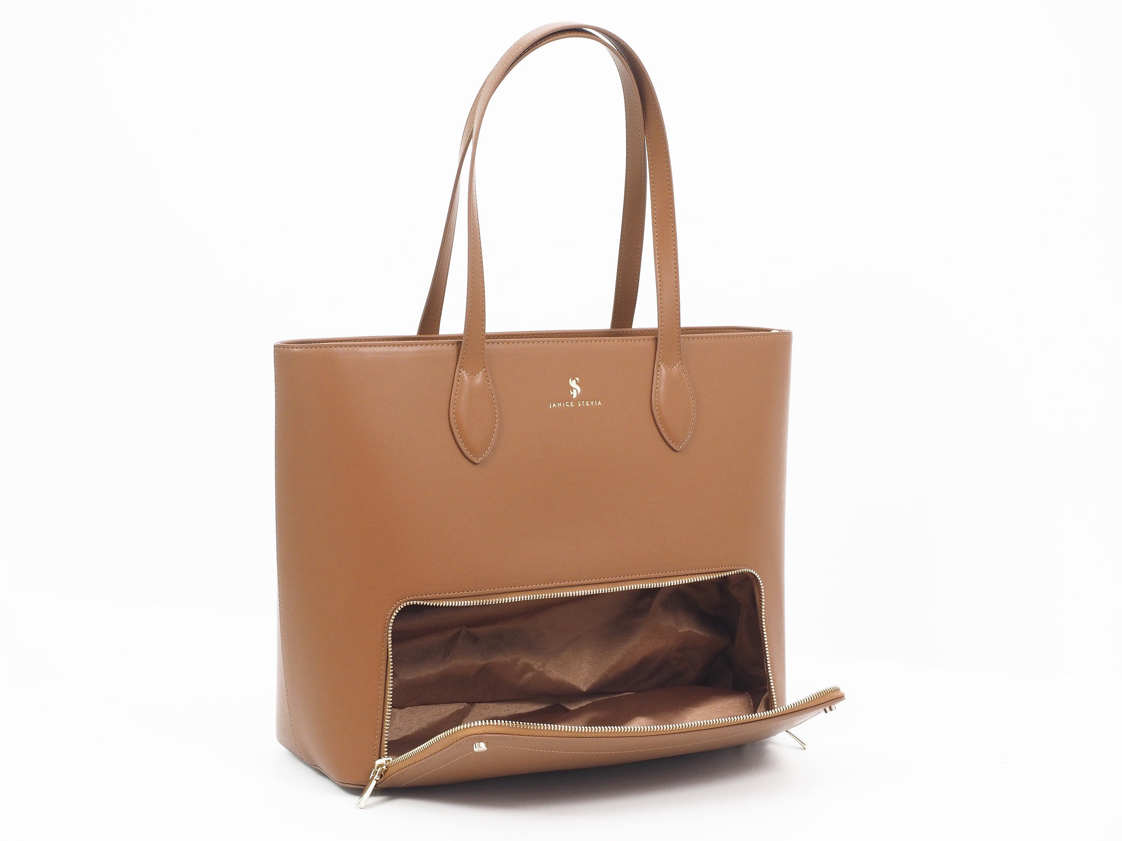 Joyce 2 in 1 vegan leather tote bag Brown