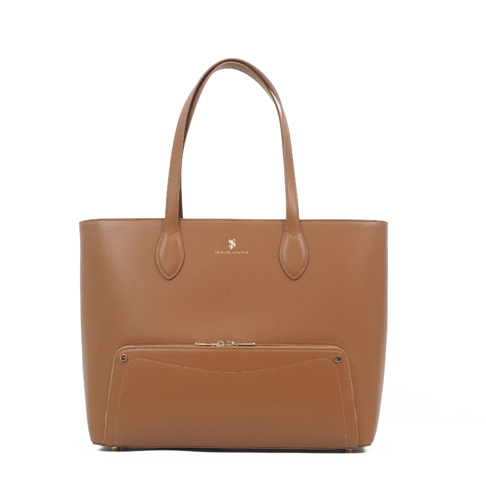 Joyce sac fourre-tout cuir vegan 2 en 1 Marron